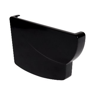 NICOLL Techtan Ovation LG38 PVC-Ti eindstuk goot links zwart
