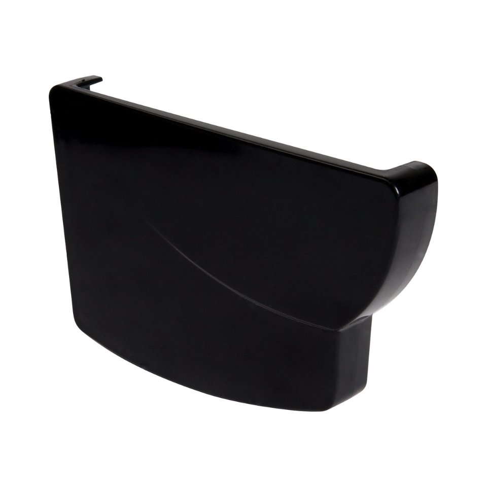 NICOLL Techtan Ovation LG38 PVC-Ti eindstuk goot links zwart