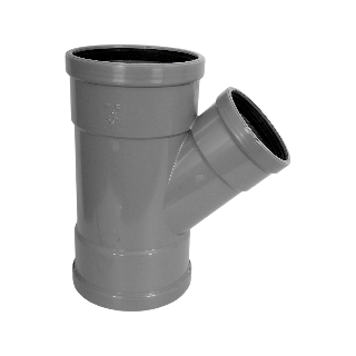 Wavin PVC M-T-Stuk 45° GR 250X200 SN4 3M
