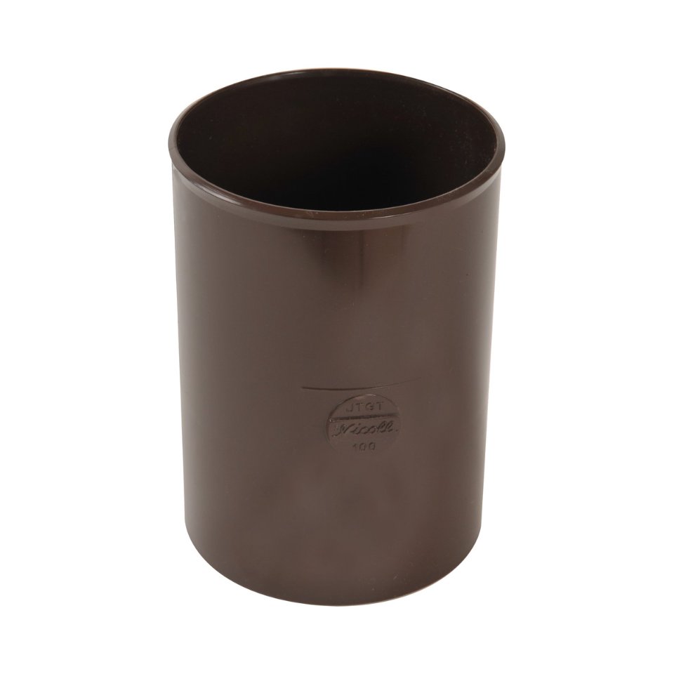 NICOLL Techtan PVC-Ti verbindingsmof d100 m/m bruin