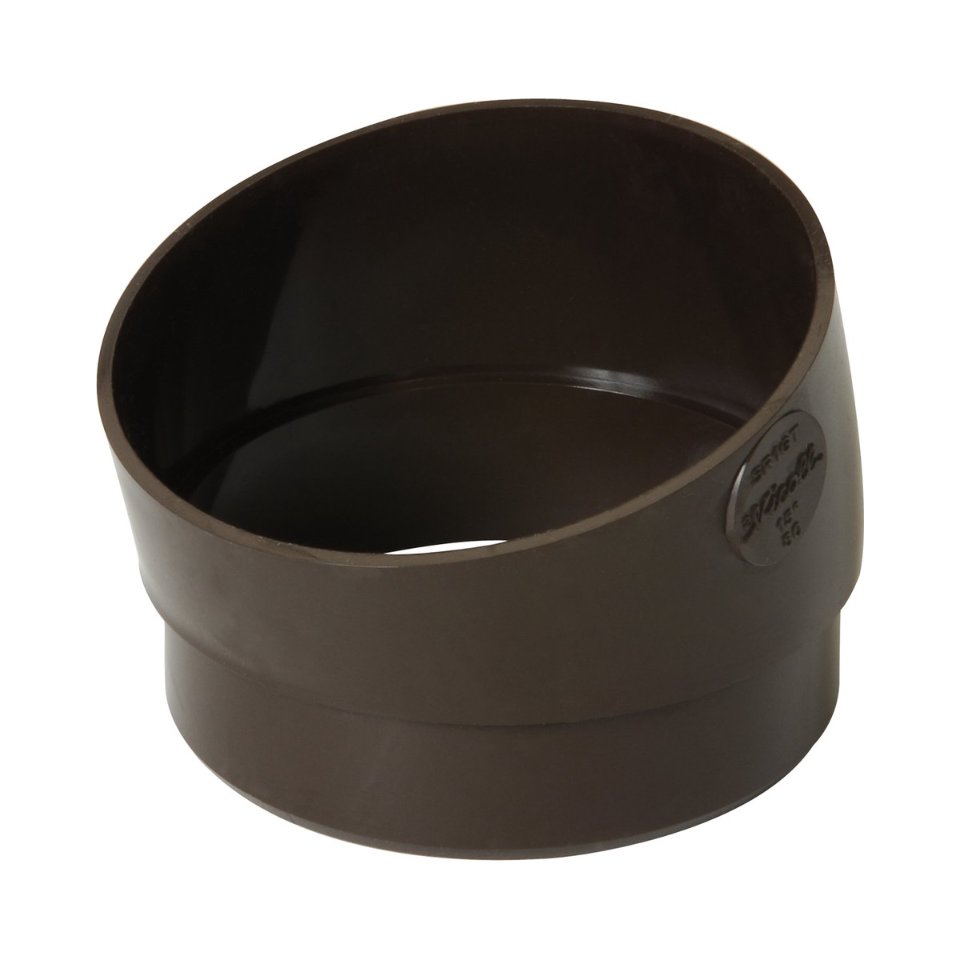 NICOLL Techtan PVC-Ti bocht 15° d80 kort m/s bruin