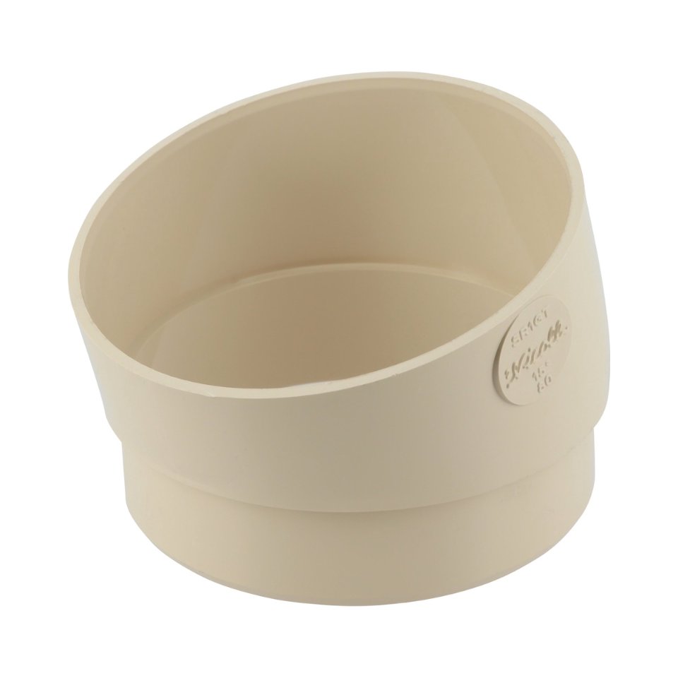 NICOLL Techtan PVC-Ti bocht 15° d80 kort m/s beige