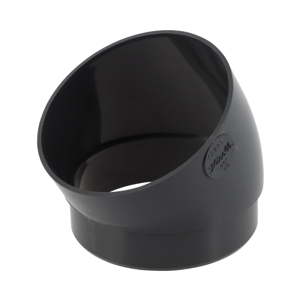 NICOLL Techtan PVC-Ti bocht 30° d80 kort m/s antraciet