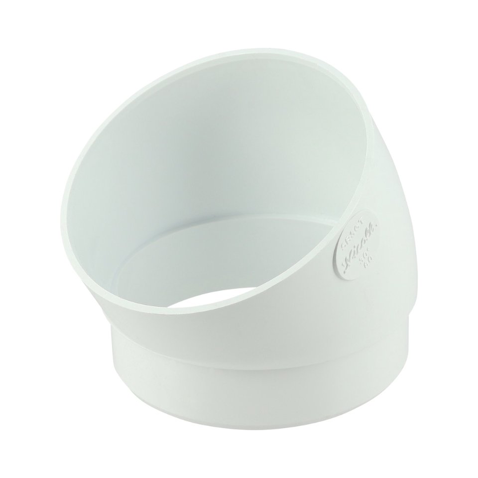 NICOLL Techtan PVC-Ti bocht 30° d80 kort m/s wit