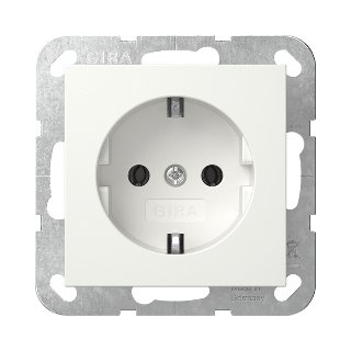 GIRA wcd, enkel, inbouw, wit, randaarde, type  55