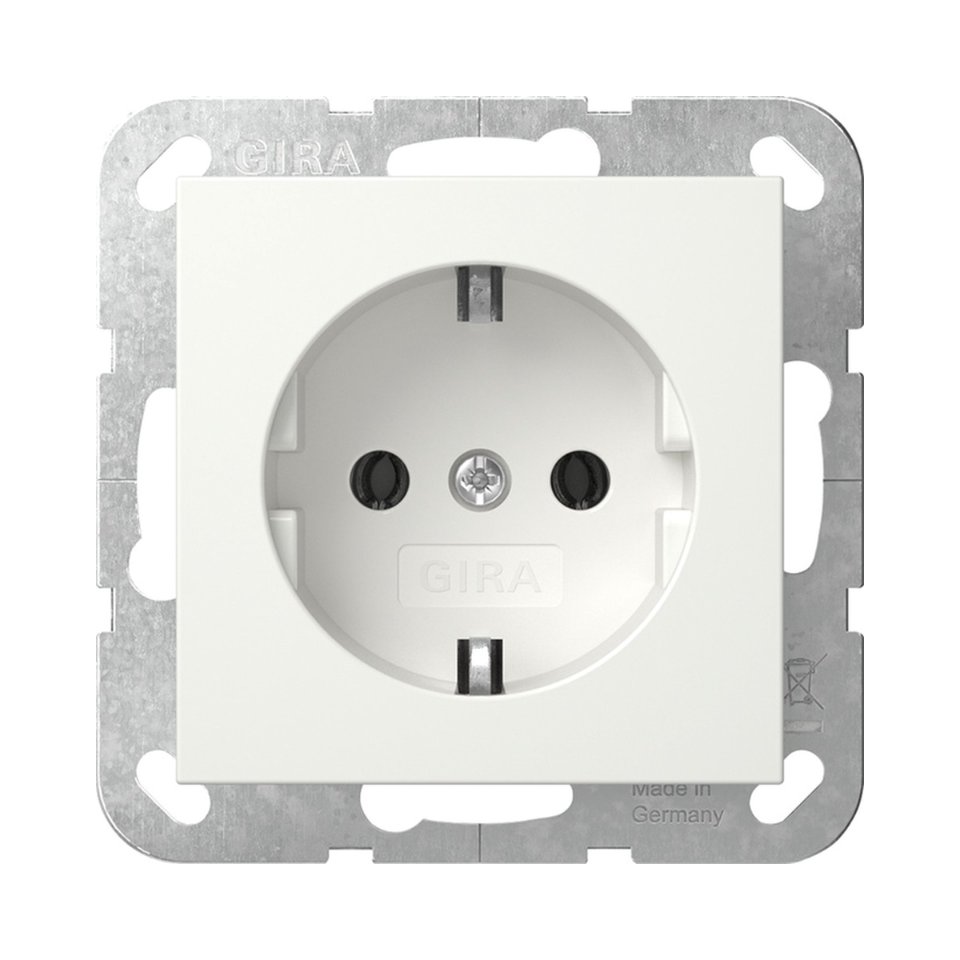 GIRA wcd, enkel, inbouw, wit, randaarde, type  55