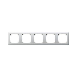 GIRA afdekraam, 5-voudig, wit, type 55