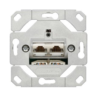 GIRA data inbouwdoos, CAT6A, 2-voudig, 2xRJ45-8P4C