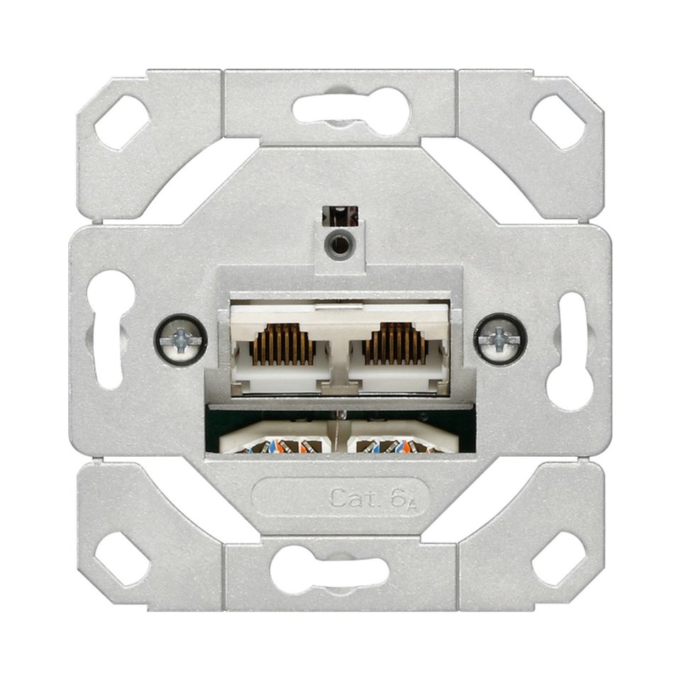 GIRA data inbouwdoos, CAT6A, 2-voudig, 2xRJ45-8P4C