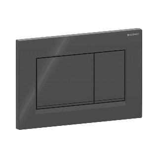 Geberit Sigma 30 DF, bediening, Glans zwart/mat