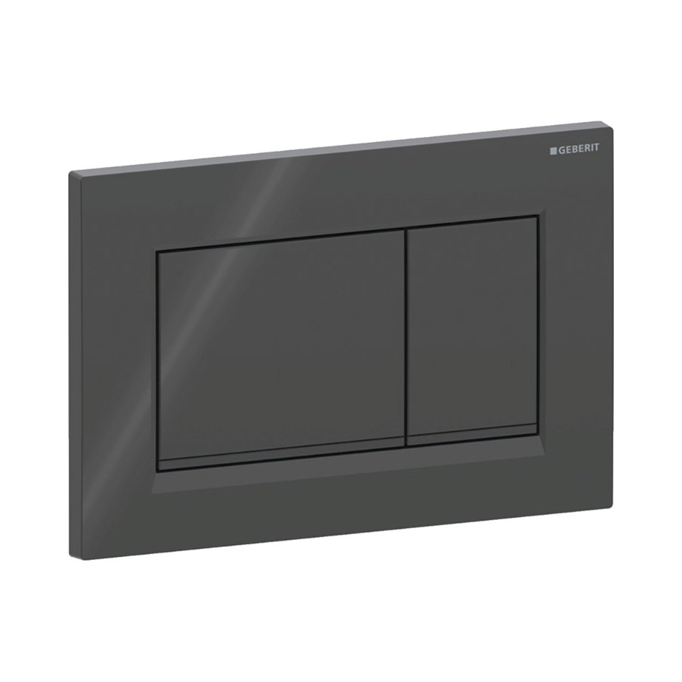 Geberit Sigma 30 DF, bediening, Glans zwart/mat