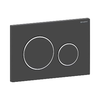 Geberit Sigma 20, bediening, mat zwart/glans verchr.