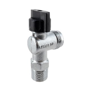 Gaskomfoor- of aansluitkraan 1/2" haaks