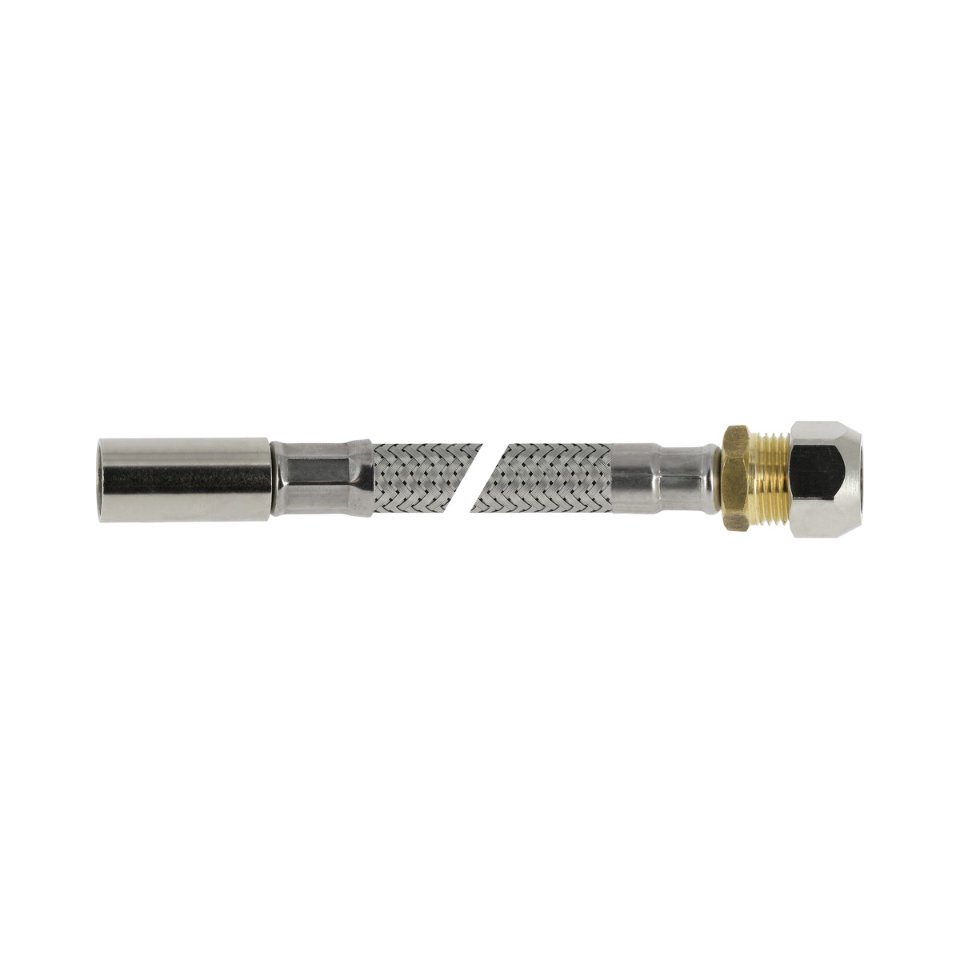 RVS flex. aansluitleiding 35cm 10mm instk x12 knel