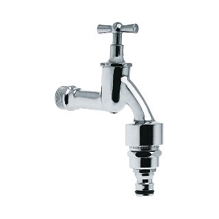 Sanitaire tapkraan 1/2" met kruk en aansluitstuk