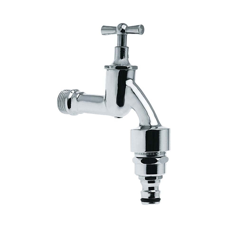 Sanitaire tapkraan 1/2" met kruk en aansluitstuk