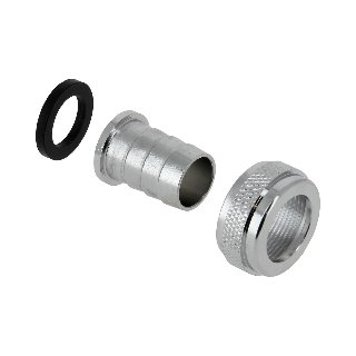 Verchroomde slangkoppeling 1/2"