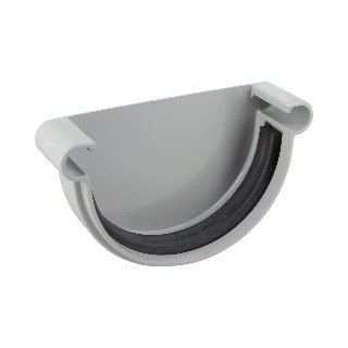 NICOLL Techtan LG25 PVC-Ti eindstuk goot met rubber inlage l