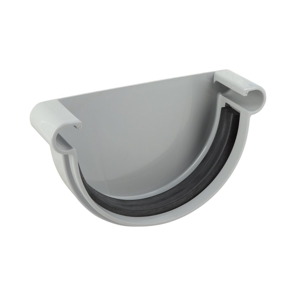 NICOLL Techtan LG25 PVC-Ti eindstuk goot met rubber inlage l