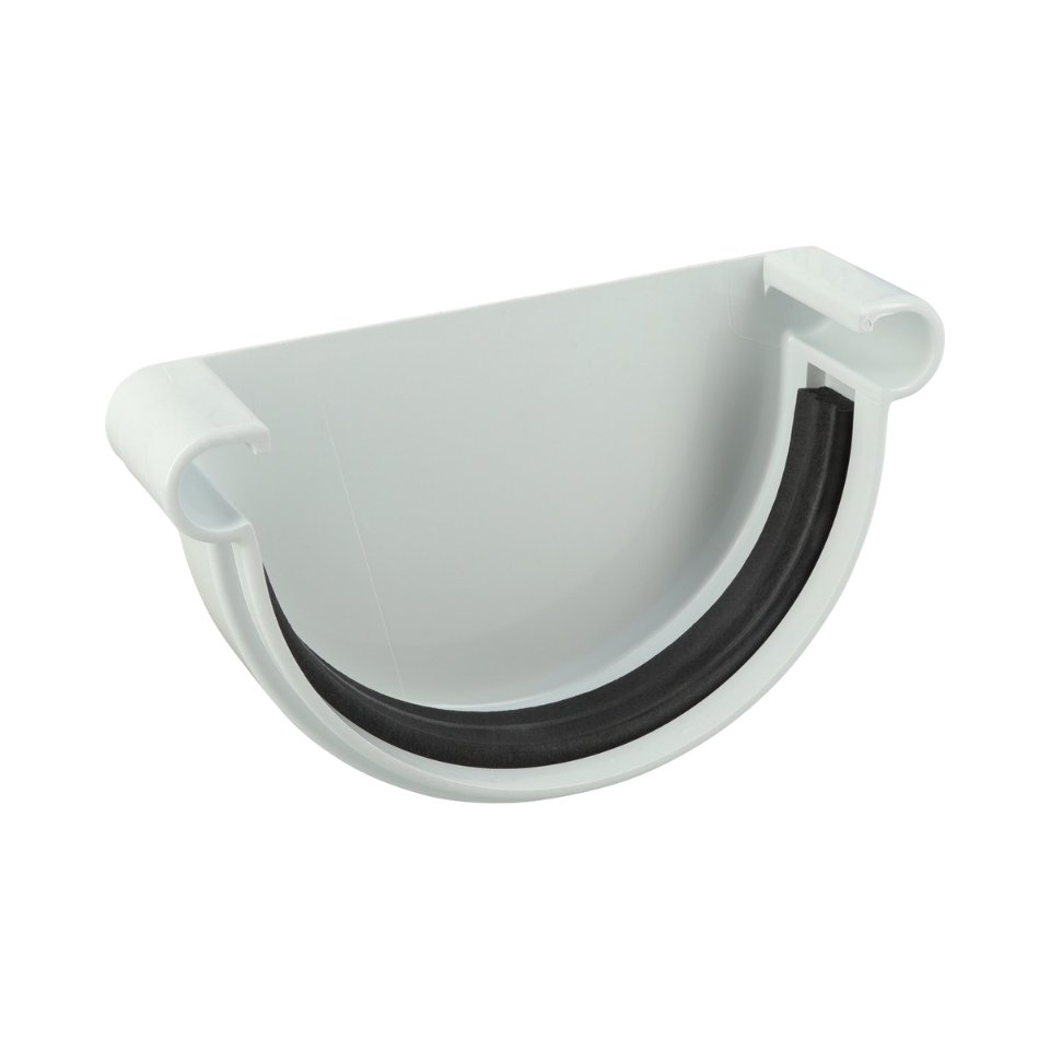 NICOLL Techtan LG25 PVC-Ti eindstuk goot met rubber inlage w