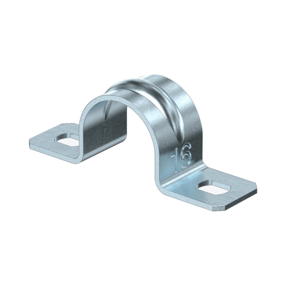 Bevestigingsklem,16mm Staal, St galv. Verzinkt, 605 16 G