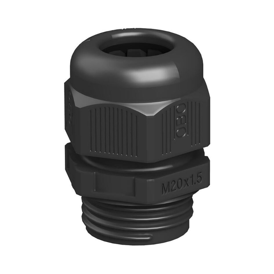 OBO Wartel M20 V-TEC VM20 SW met trekontlasting, zwart