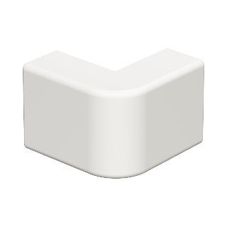 Buitenhoek 10x20mm PVC z-wit