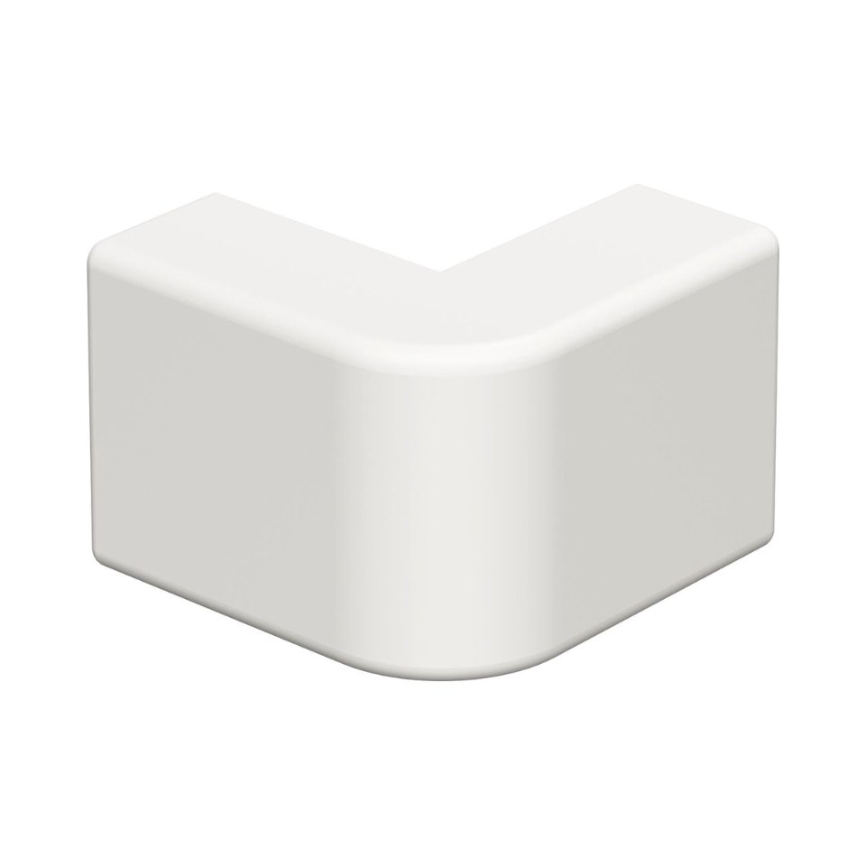 Buitenhoek  10x20mm PVC  z-wit