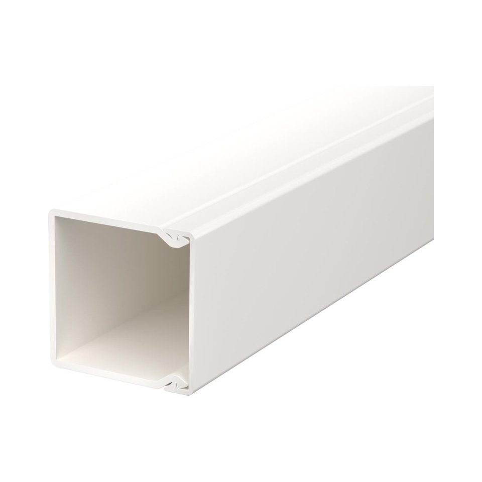 Wand+plafondkanaal + deksel + bodemperf. 40x40x2000 PVC  z-w