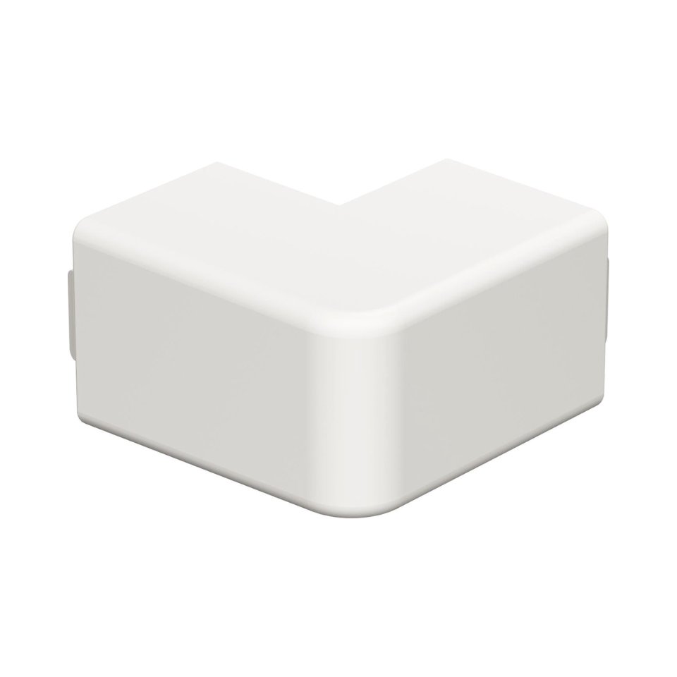 Buitenhoek  30x30mm PVC  z-wit