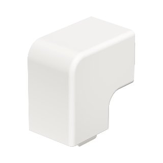 Deksel platte hoek 30x30mm PVC z-wit