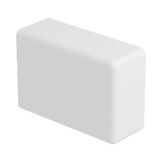 Eindstuk  13x25x40 PC/ABS z-wit