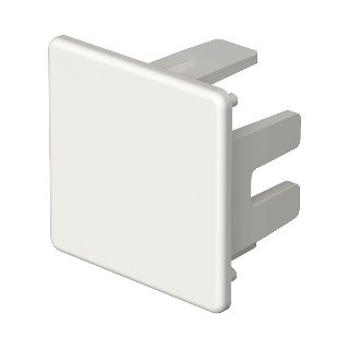 Eindstuk 30x30mm PVC z-wit