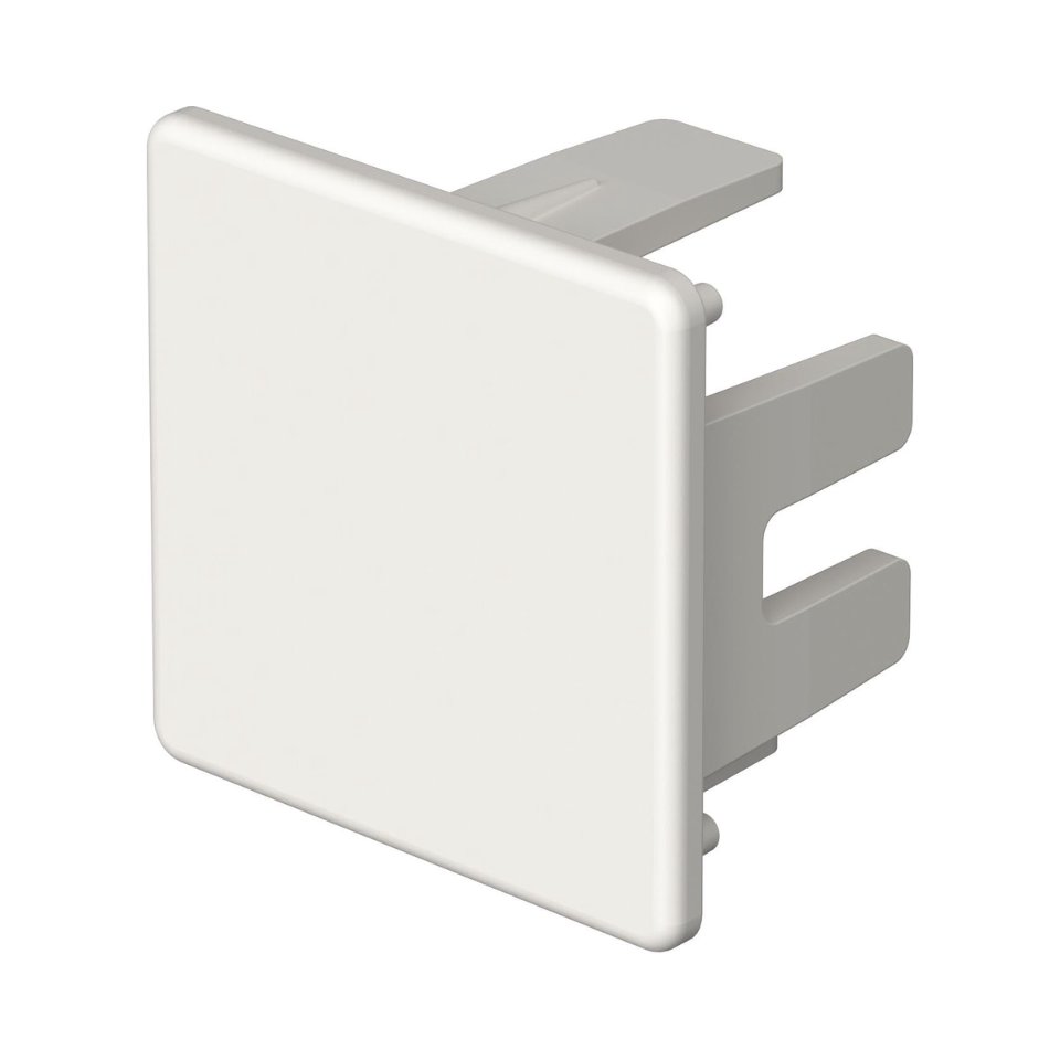 Eindstuk  30x30mm PVC  z-wit