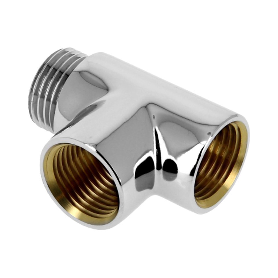 BONFIX 88305 T-stuk verchroomd 1/2"