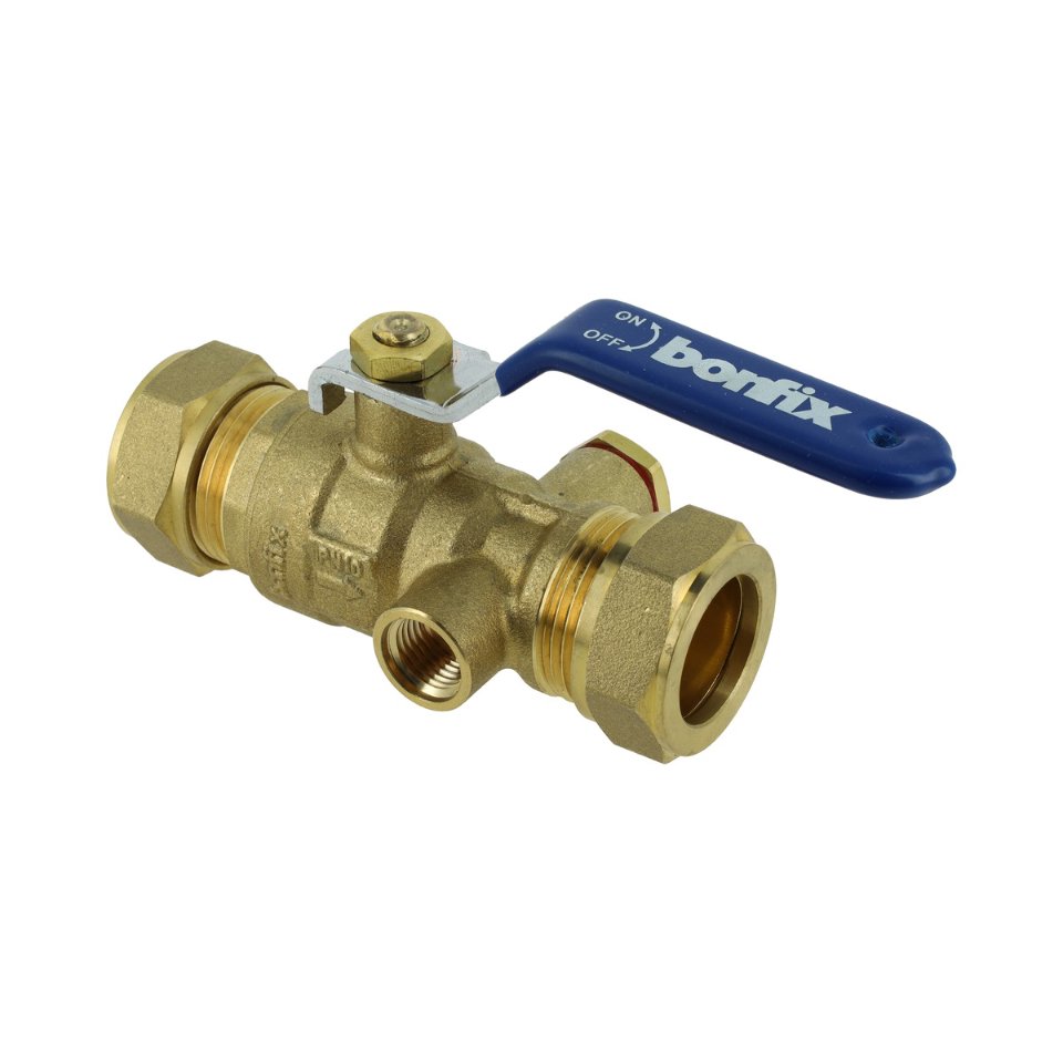 BONFIX Knel Kogelstopkraan 12 x 12 mm met aftap