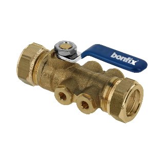 BONFIX TBE - EA 28 x 28 knel met geintergreerde kogelkraan