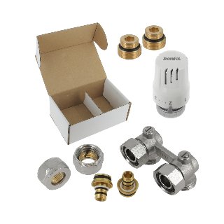 BONFIX 99507 Radiator aansluitset muur haaks