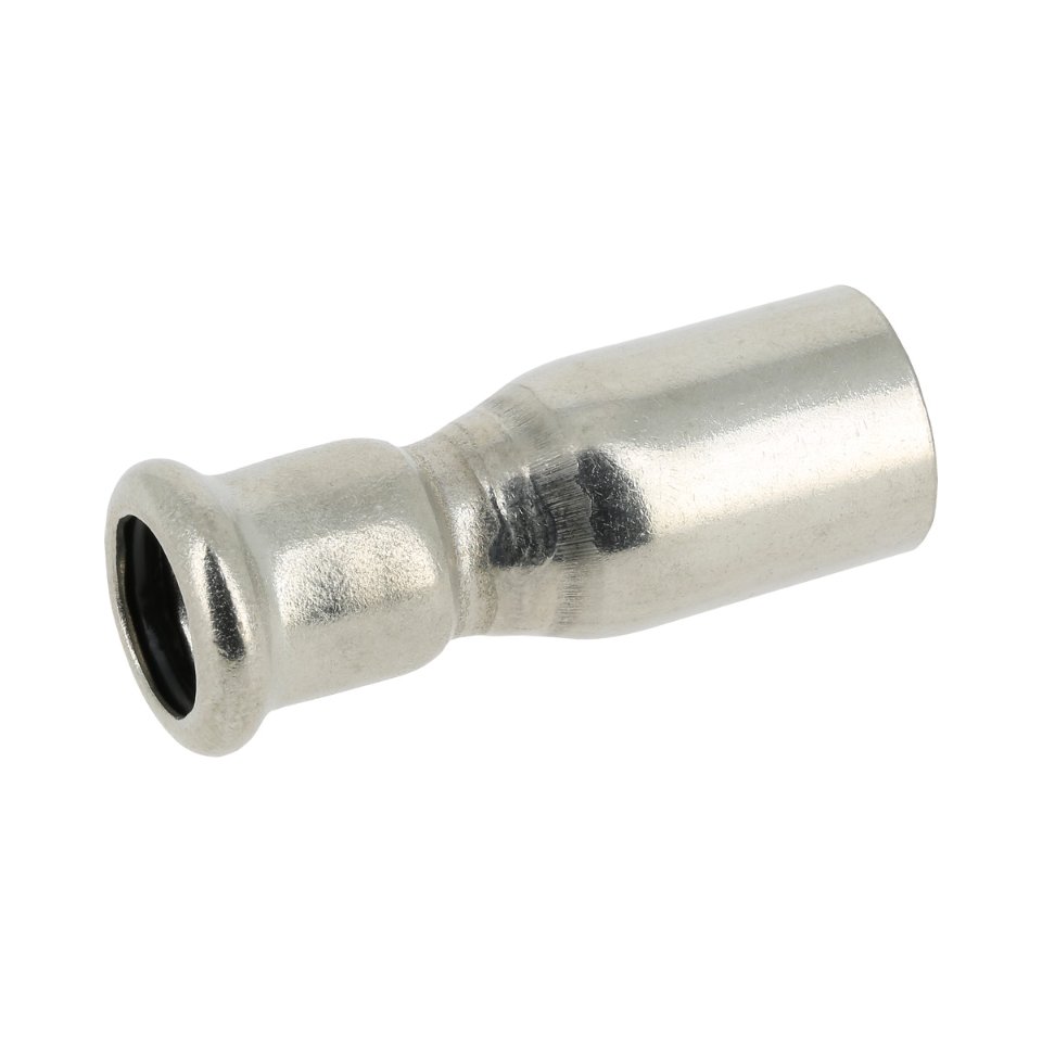 BONFIX M-Press RVS Rechte verloopkoppeling 22 x 15 mm.