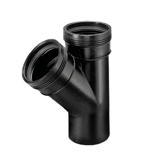 Wavin Wafix PP T-Stuk 45° ZW 75x50 2M/S