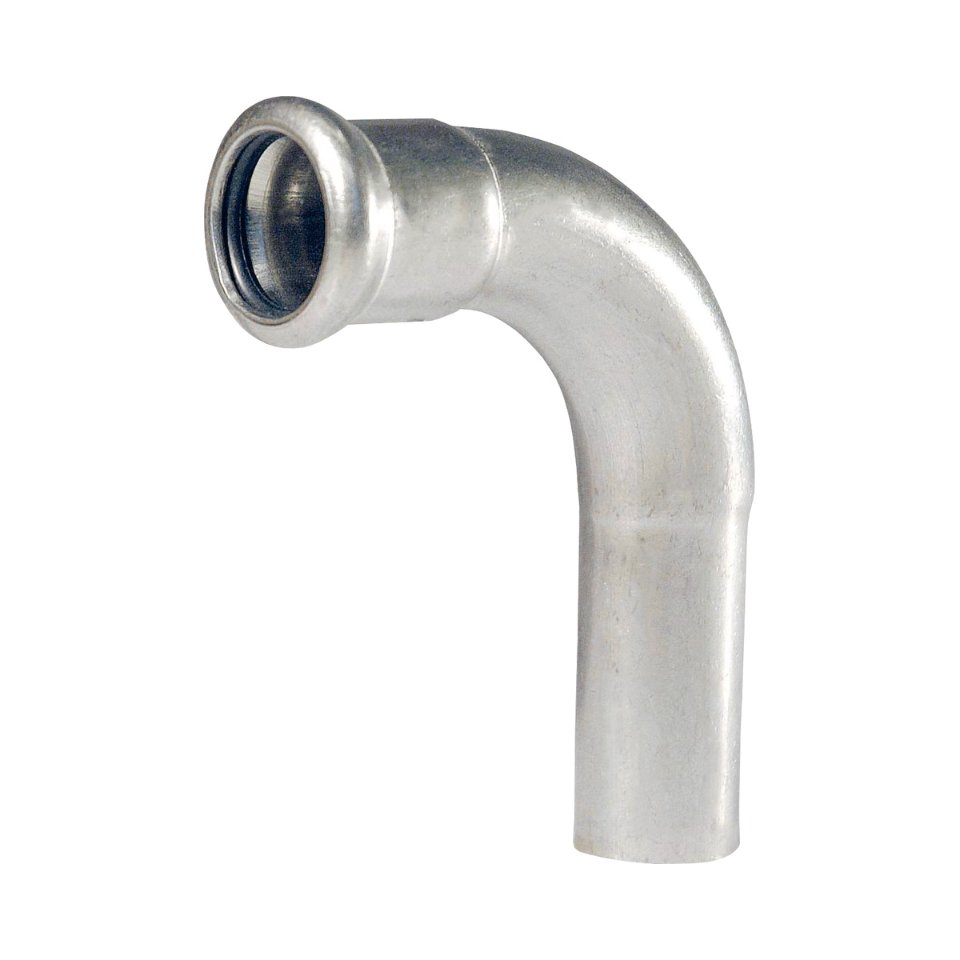 BONFIX M-Press RVS Insteekbocht 90° 22 mm.
