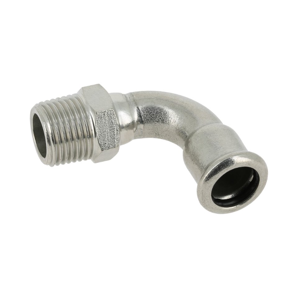 BONFIX M-Press RVS Bocht 90° 5/4 buitendr x 35