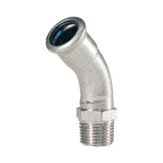 BONFIX M-Press RVS Bocht 45° 1/2 buitendr x 15