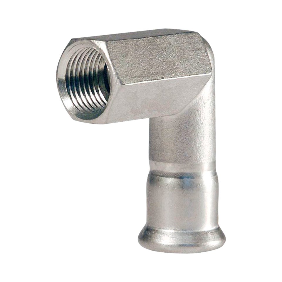BONFIX M-Press RVS Knie 1 binnendraad x 28 mm.