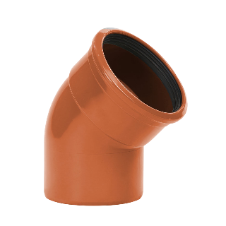 PVC Bocht 45° 630 SN4 M/S, roodbruin