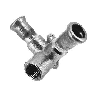 BONFIX M-Press RVS Dubbele muurplaat 1/2 x 15