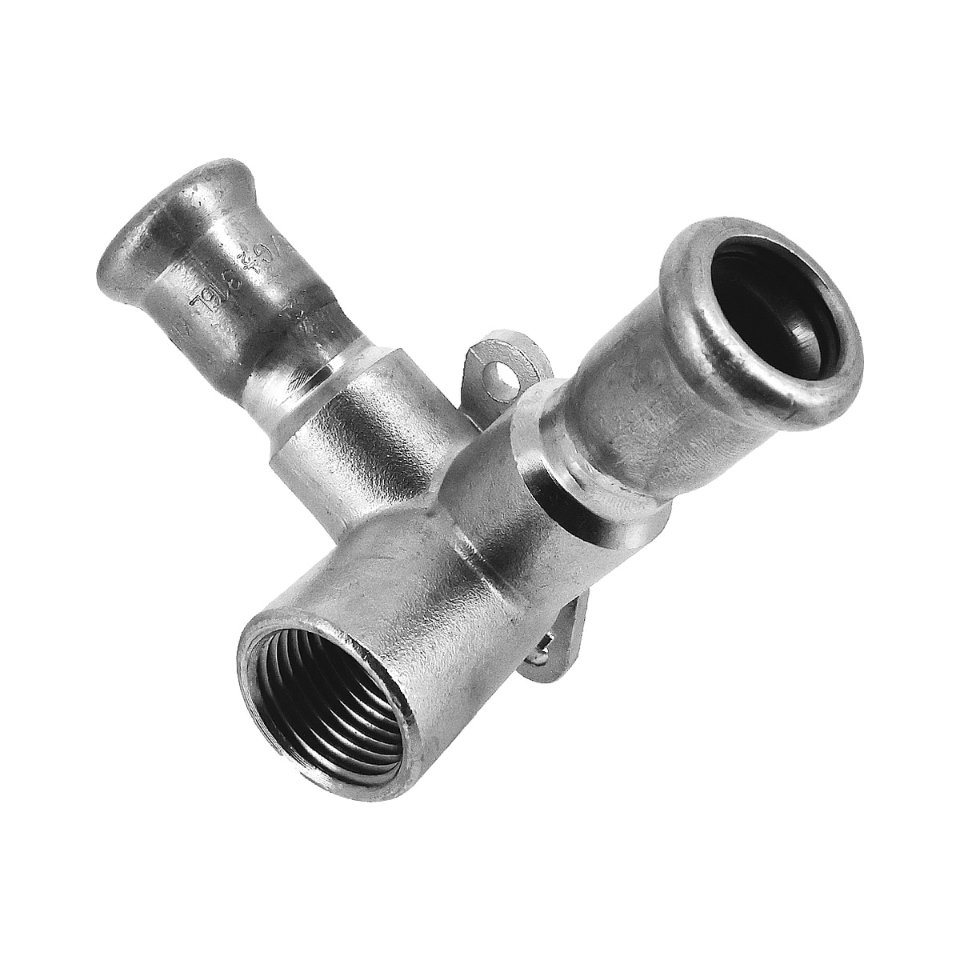 BONFIX M-Press RVS Dubbele muurplaat 1/2 x 15
